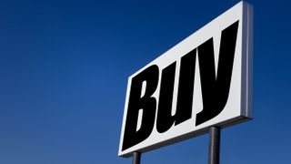 A billboard that says “Buy
