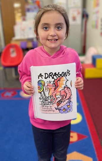 Gudith children make books with Woodhaven High School students