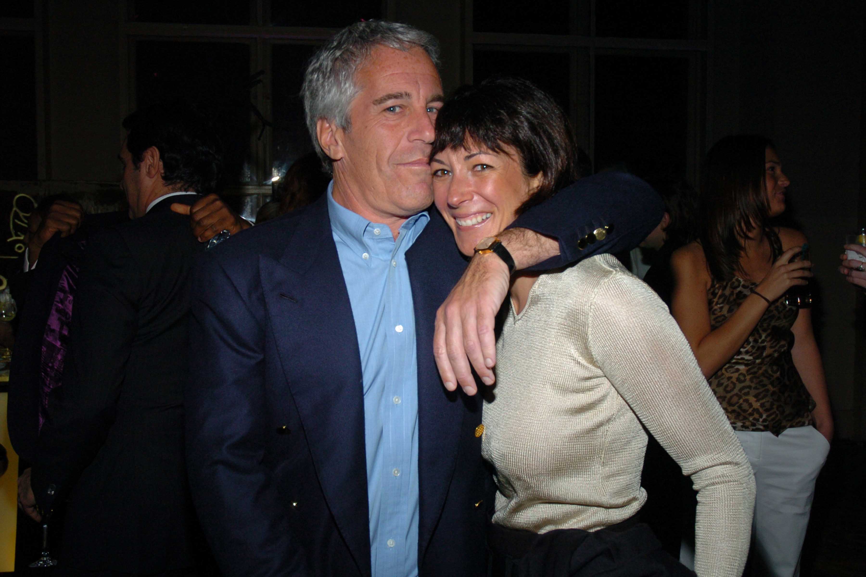 Jeffrey Epstein and Ghislaine Maxwell at a benefit concert.