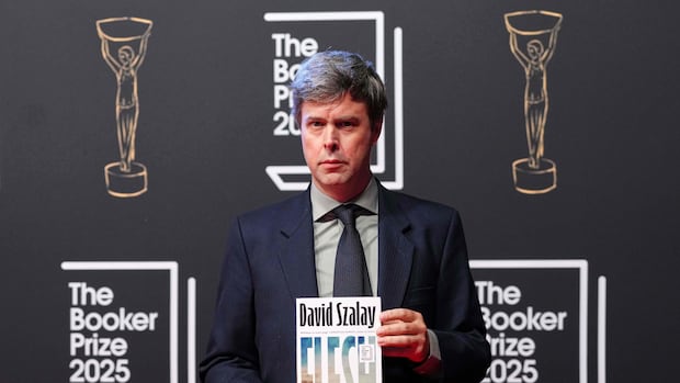 Canadian-born author David Szalay awarded 2025 Booker Prize for Flesh